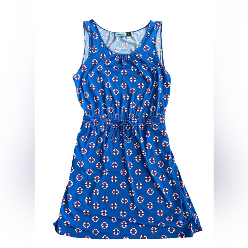 Cynthia Rowley Sleeveless Casual Dress Nautical Life Preserver Women’s Sz Small